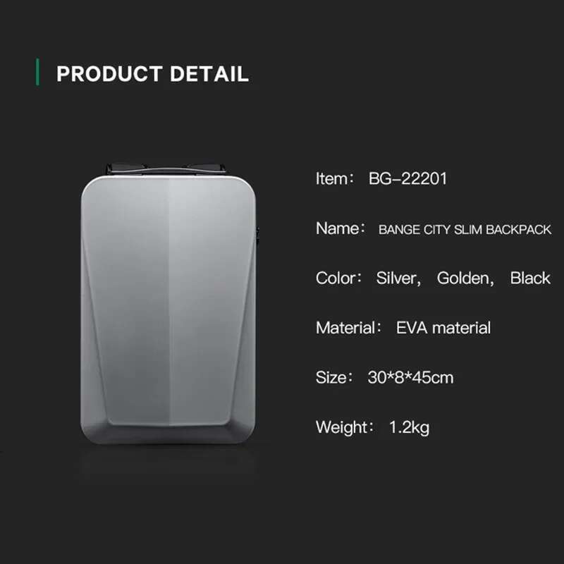 BANGE NEW Shell Design Anti-Thief TSA Lock Men Backpack Waterproof 15.6 Inch Laptop Man Travel Bag With USB Charging