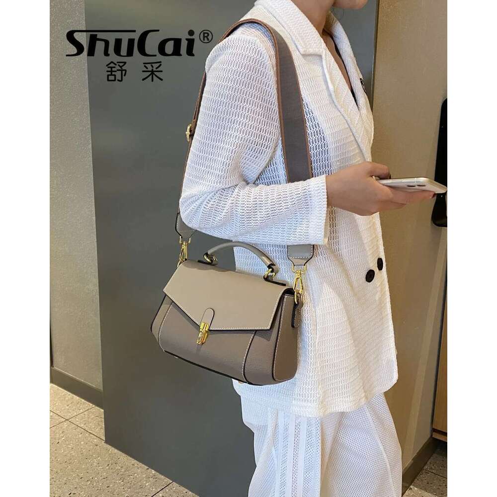 Genuine Leather Women New Trendy All-Match Messenger Shoulder Crossbody Ladies Fashion Handbags High Quality White Bag