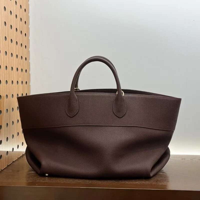 High Quality Office Lady Business Commuter Top-Handle Tote Simple Genuine Leather Handbag Large Capacity Cowhide Bag Female