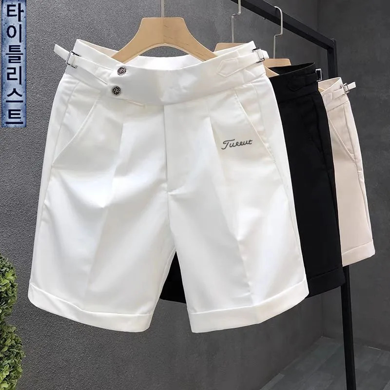 High Quality Golf Shorts Mens Golf Wear 2025 Summer Suit Shorts Fashion Business Casual Middle Pants Mens Golf Clothing 250411