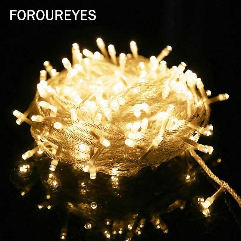 10/20/30/50/100m 220V christmas lights 8modes EU Pulg holiday string lights garland christmas decorations for home M251113