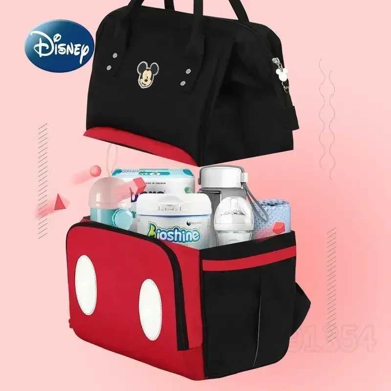 Disney Mickey Minnie New Original Diaper Bag Luxury Brand Baby Bag Multi Functional Cartoon Fashion Baby Diaper Bag High QualityXJ250412