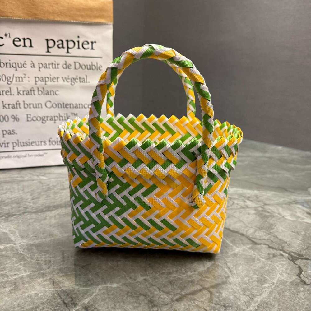 New plastic handbag, woven basket, souvenir basket bag, beach women's bag