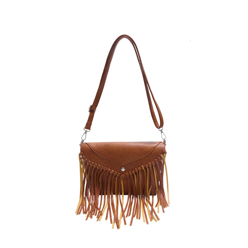 2025S Designer Women S Bag Small Niche Design For Women New Fashionable Tassel Mailman Summer Versatile Wax Leather Crossbody Women S Bag