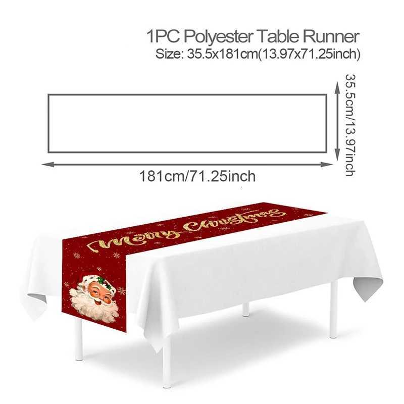 Christmas Christmas Table Runner Buffalo Plaid Snowflakes Print Table Cover Xmas Table Accessories Kitchen Home Party Decorations navidad Y251113