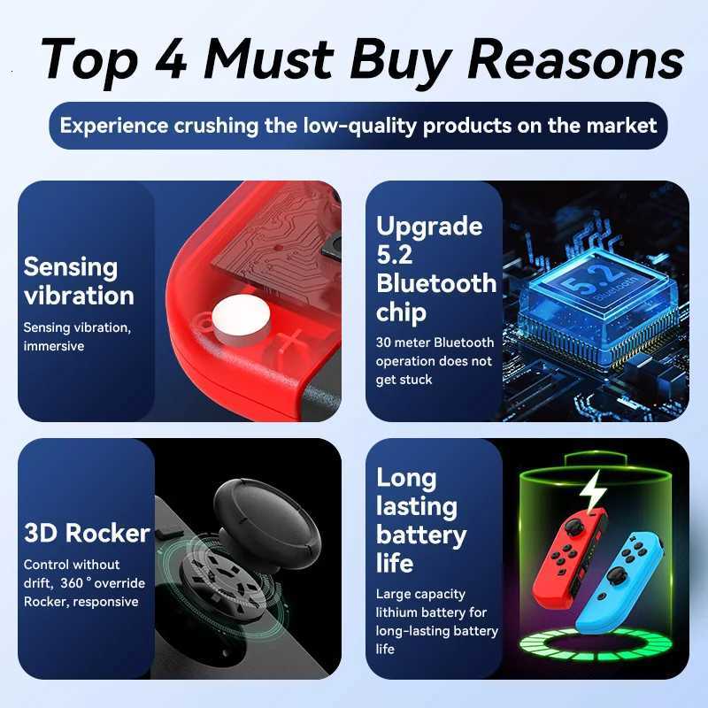 Joycon Switch Controller Joypad Wake-up Controllers for Switch/Lite/OLED Replacement Controller with Sword Dual Vibration S H25111311