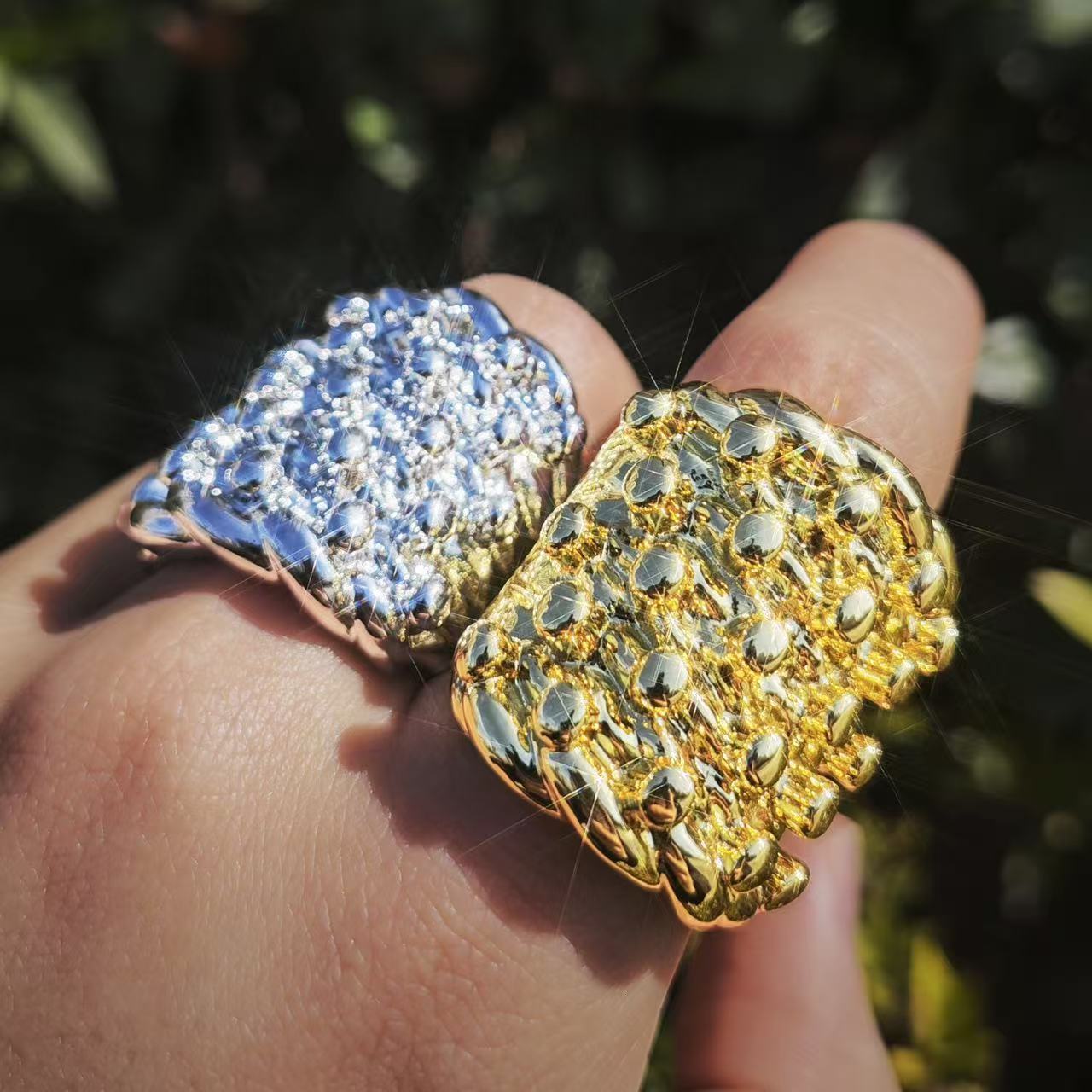 GRA Certificated Iced Out Fine Jewelry Sterling Silver 925 Hip Hop Jewelry Iced Out VVS Moissanite Diamond Custom Ring