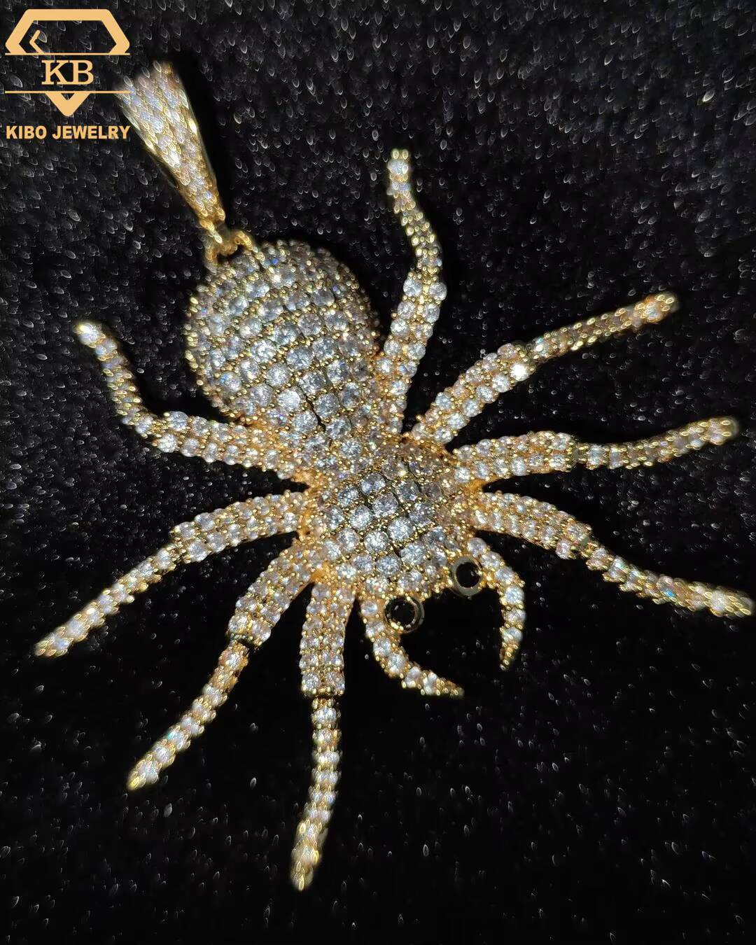 3d Design Spider Iced Out Custom Pendant 925 Silver VVS Moissanite Diamond Pendant