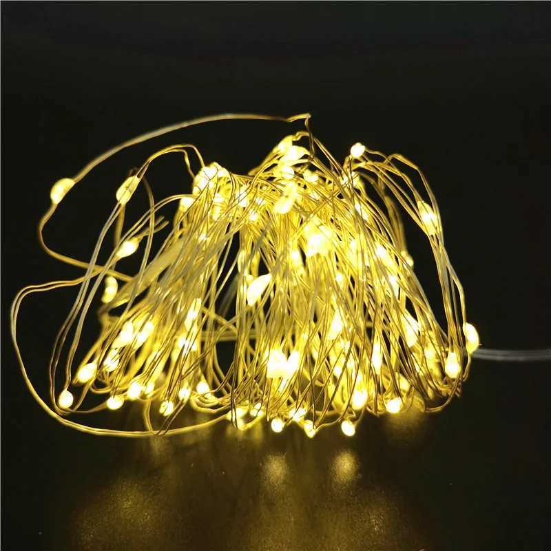 10pcs 5pcs Copper Wire LED String Lights Holiday Fairy Lights Garland Christmas Tree Decor Wedding Party DIY Natal Navidad 2021 M251113