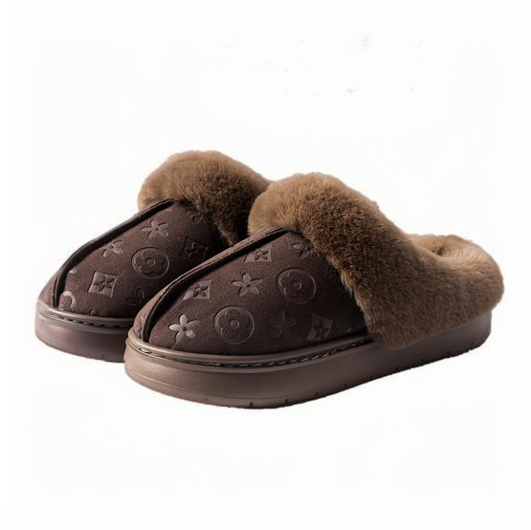 Free shipping winter new home slippers fashionable and casual with plush insulation cotton mop large size EVA outsole multiple colors