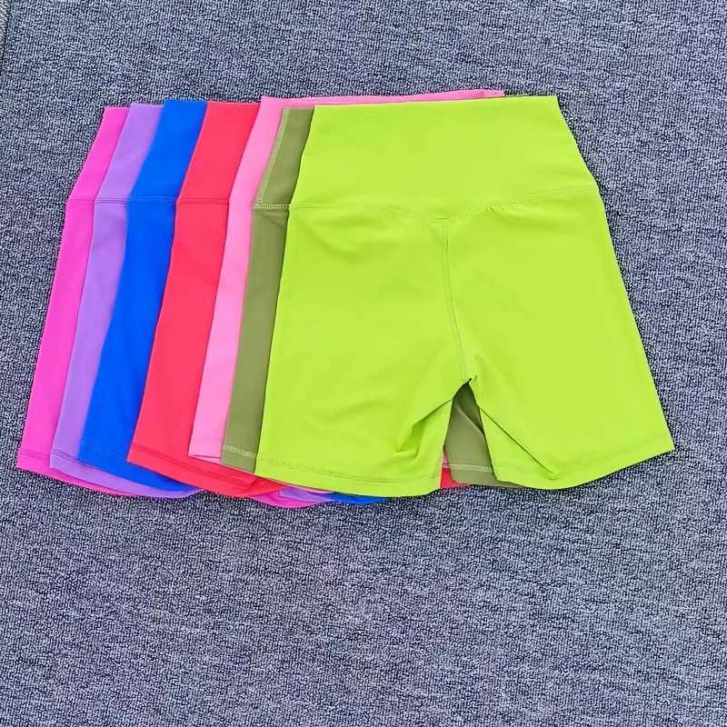 Solid Color Soft Womens Sports Yoga Short Compression Support Sweat Wickin Comprehensive Training Bicycle Inner Bag Y250412