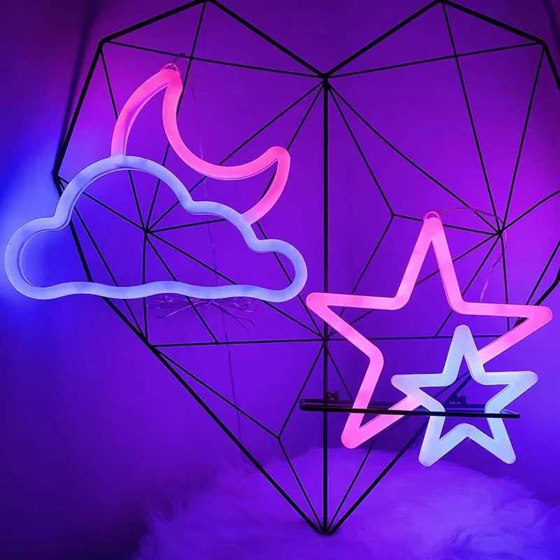 Gamepad Fire Moon Star LED Bright Neon Light Night Sign Modeling Lamp Room Wall Art Decoration Wholesale Xmas Birthday Wedding M251113