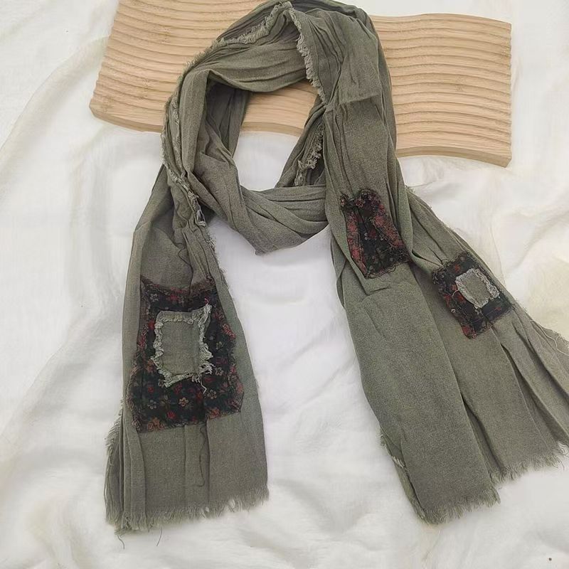 T468 Korean version of the new literary retro scarf spring, summer and autumn hot decoration fresh beggar style sunshade long scarf