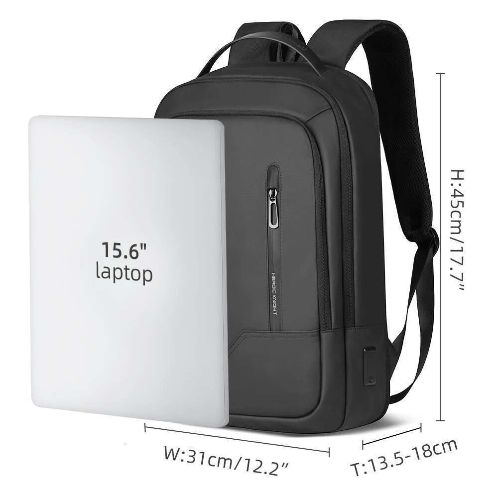 Heroic Knight Slim Man Laptop Waterproof School Bag With USB Charging For Boys Teenagers Backpack Men On Work