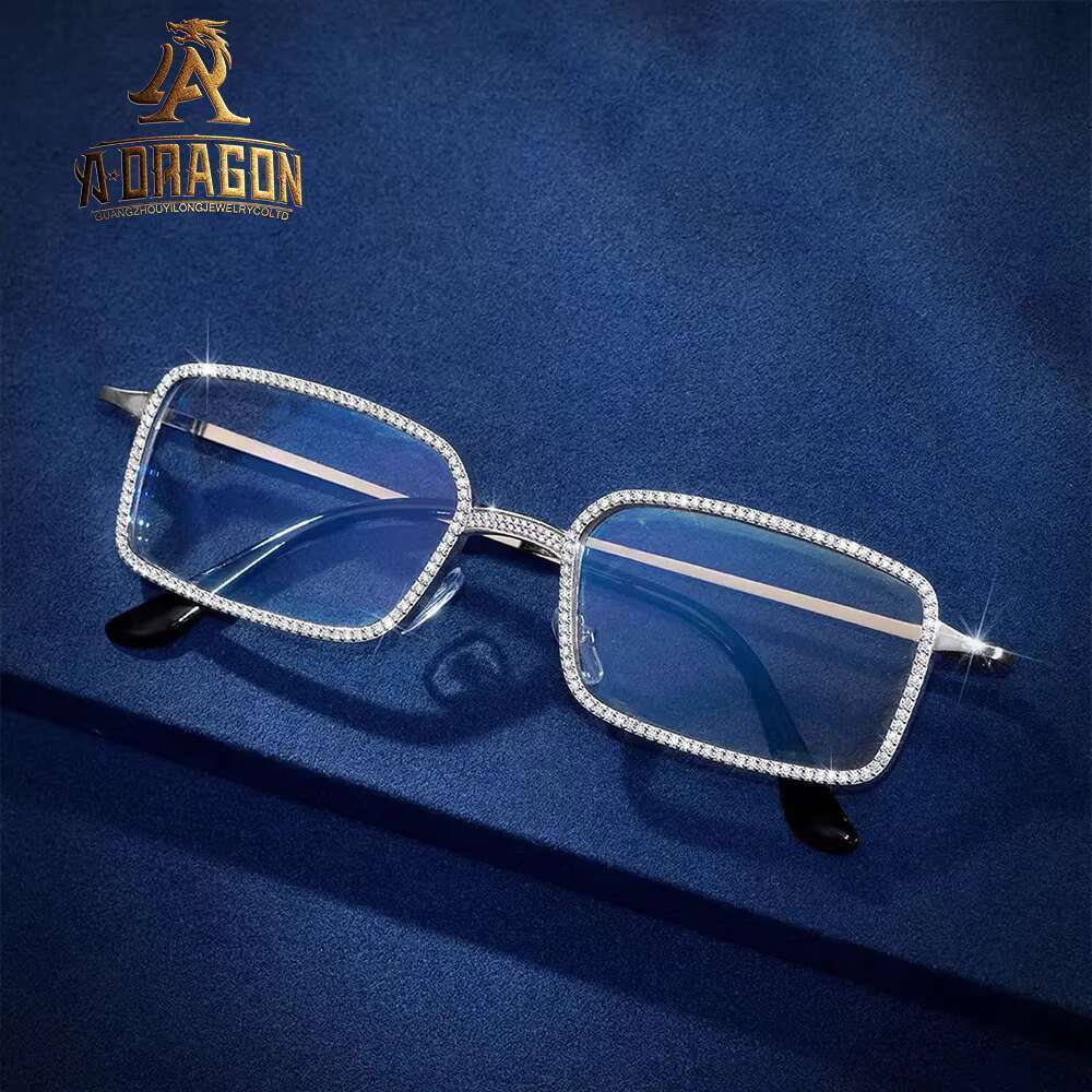 Expensive VVS Moissanite Pass Dia Tester Titanium Glasses Frames for Men Fast Shipping