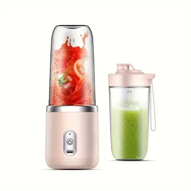 1set-New Portable Juicer with 2 Cups USB Rechargeable Mini Blender Fresh Juicer Cup Personal Sized Smoothie Blender C251113
