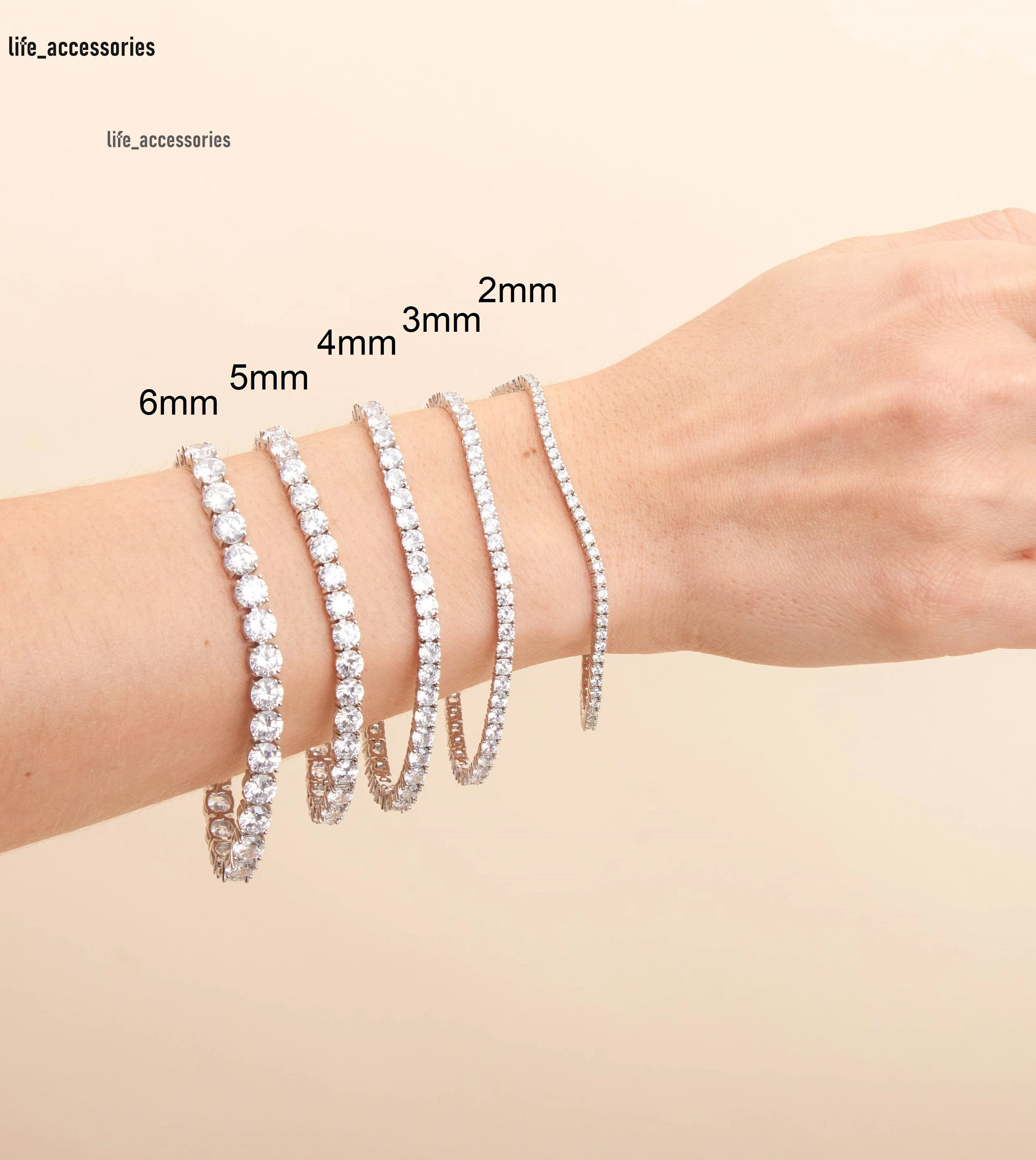 2mm 3mm Wholesale Price Starsgem White Moissanite Brilliant Cut Diamond Eternity Setting S925 Sterling SilveR Tennis Bracelet