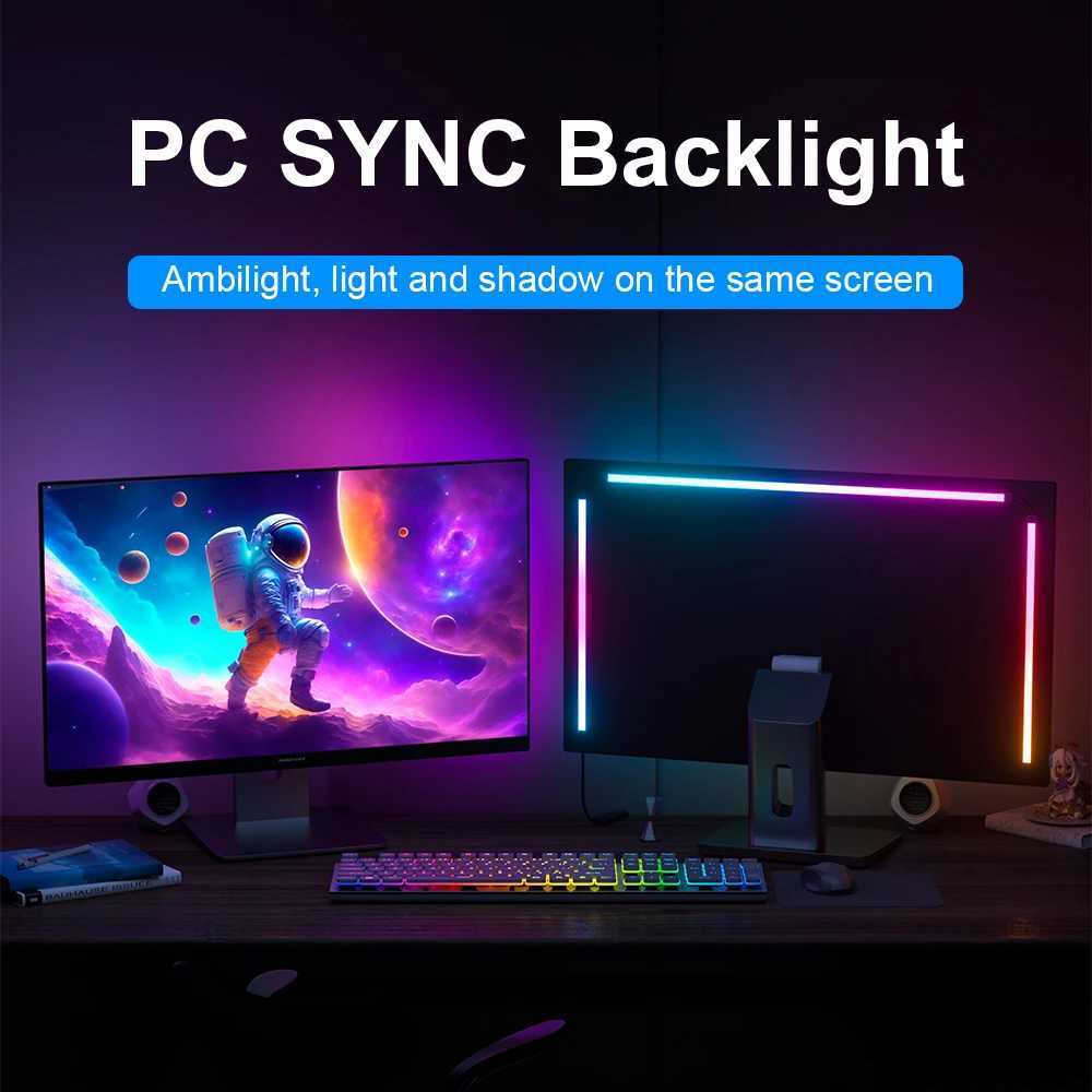 Smart Ambient TV Lighting Display Sync LED Strip RGB PC Backlight Atmosphere Light Ramadan Decor Lamp Color DIY Party Game PC W251112