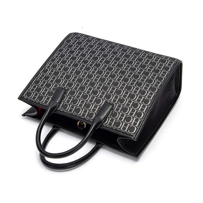 CHHC Fashion Gold Plated Letter Printed Women's Handbag Square Box Design