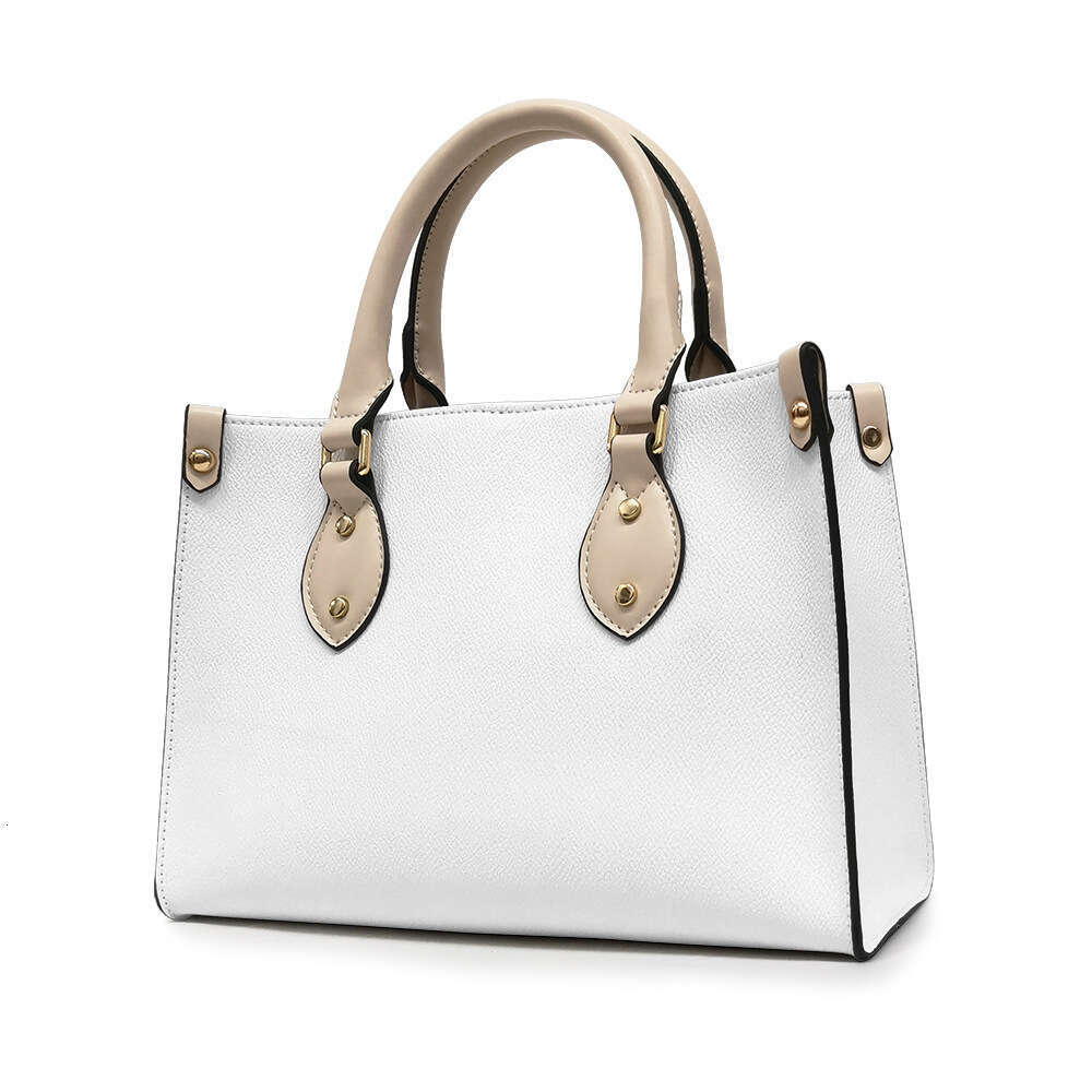 PU leather women's bag custom creative printed handbag, shoulder bag, black and white two options available