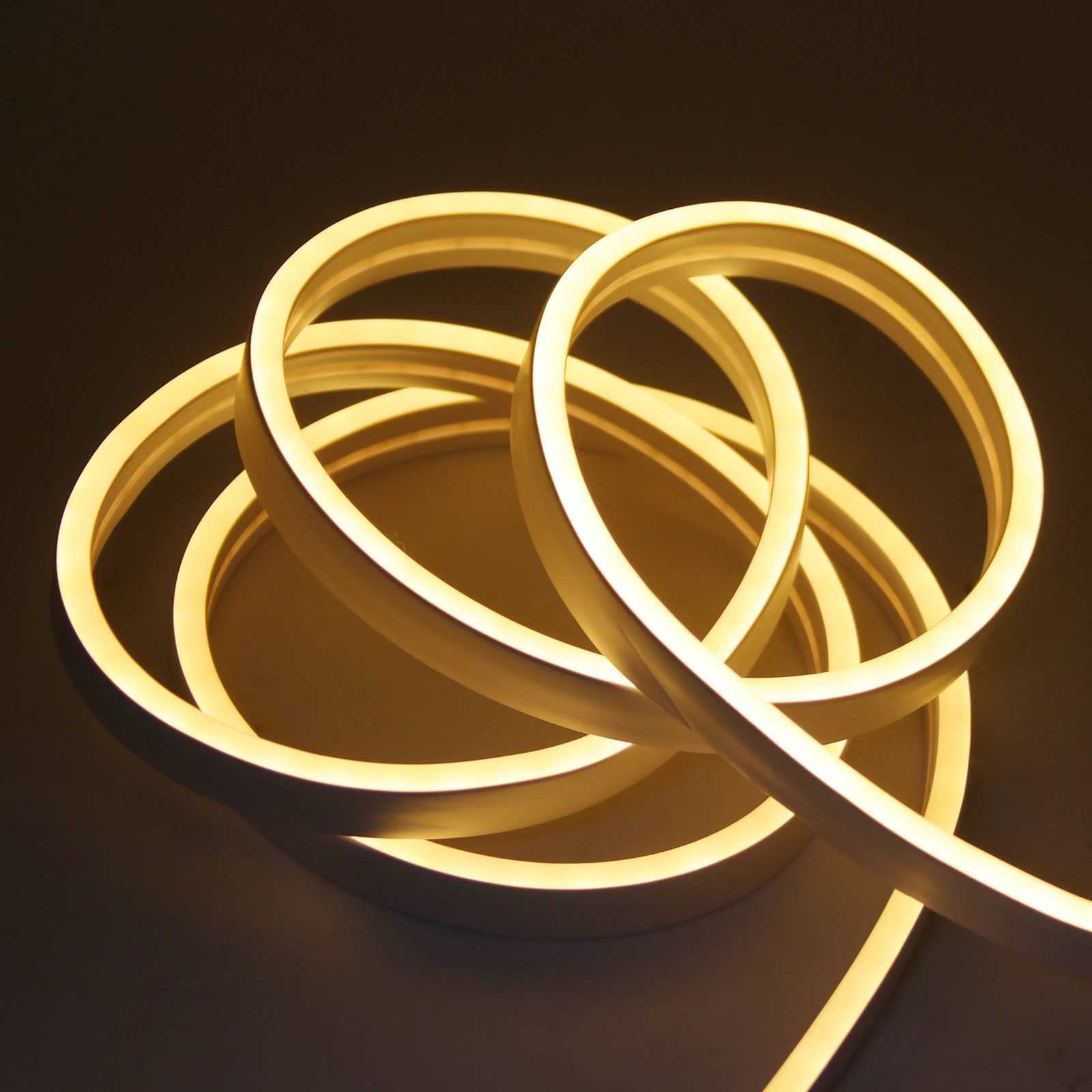 DC 12V Neon Strip 2835 120Leds/M Home Garden Decor White/Blue/Pink/Yellow/Green/Red Flexible Ribbion Rope LED Strip W251112