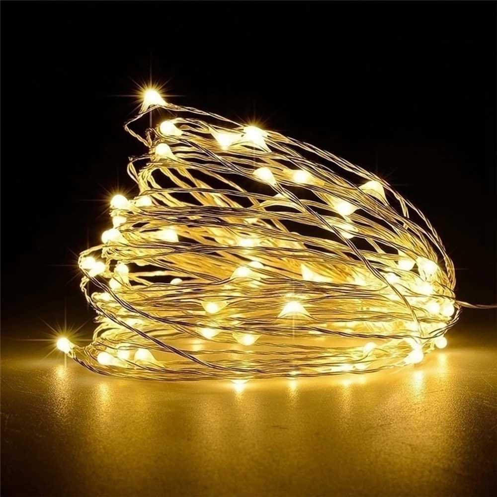 10m 100LED Fairy Light Battery Powered Warm White Mini Copper Wire Starry Sky Light Suitable for Bedroom Christmas Party M251113