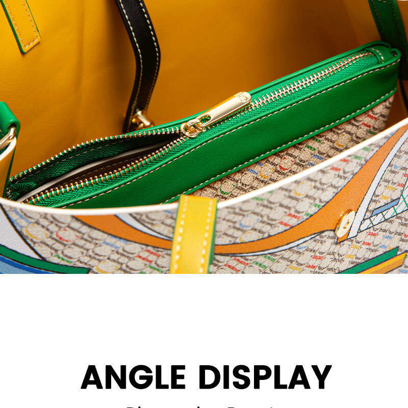 CHHC Large Capacity Handbag, Simple And Fashionable Printed Business Travel Women's Shopping Bag, Mother's Bag