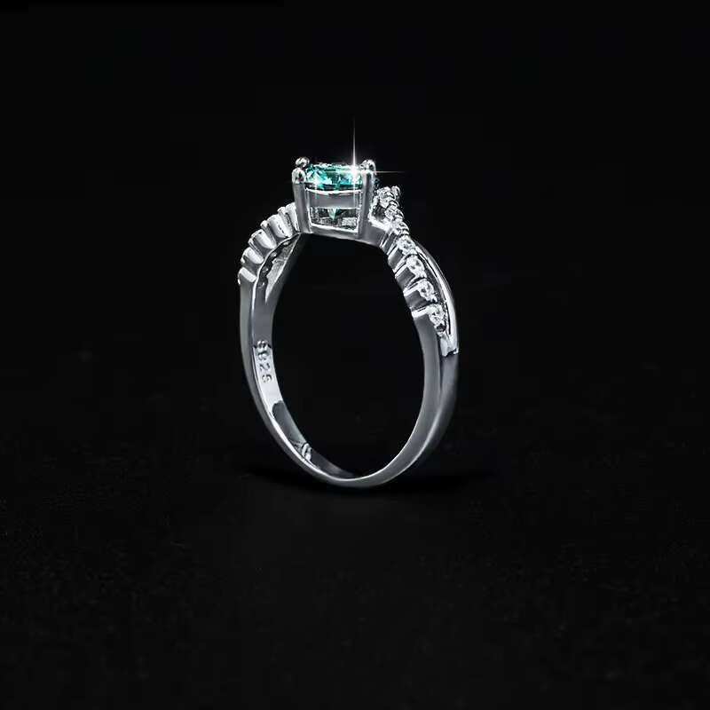Wholesale With GRA Certificate S925 Silver Moissanite 1 CT VVS D Color Crown Ring for Women Engagement and Wedding Ring Band