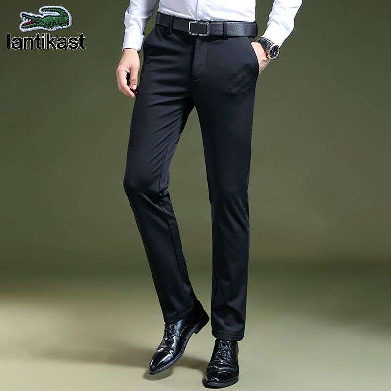 Noble designer hoodie Crocodile Summer Trend New Ice Silk Thin Breathable Men's Casual Pants Stretch LANTI KAST Business Trousers