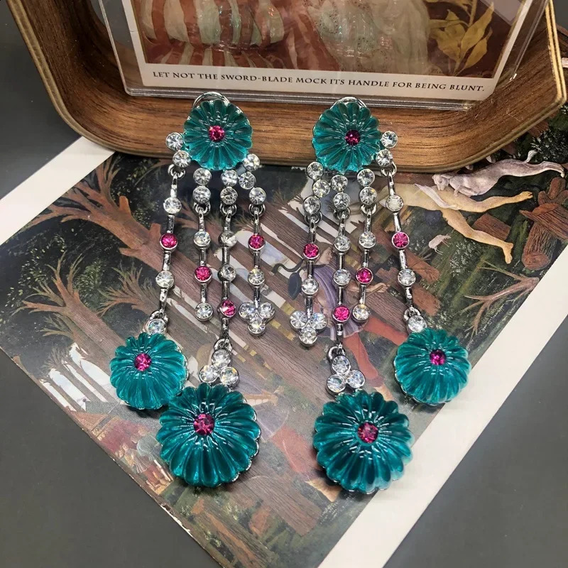 NISHIZAWA Hyperbole Tassels Earrings for Women Style Vintage Fashion Jewelry Geometric Elegant Aretes De Mujer 250411