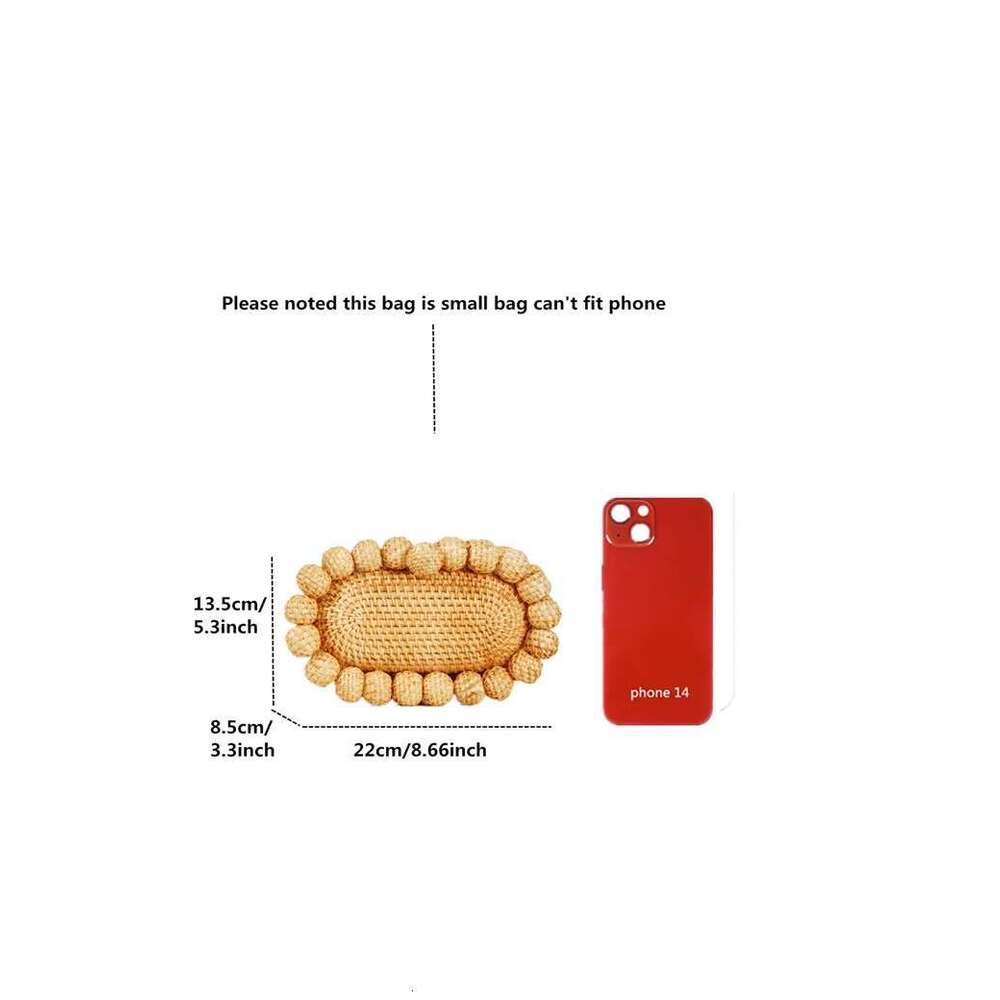Designer Bag Women Egg Cane Bag Rattan Clutch Bag For Wedding Party Purse Summer Beach Wicker Handbag Designer 2024 New