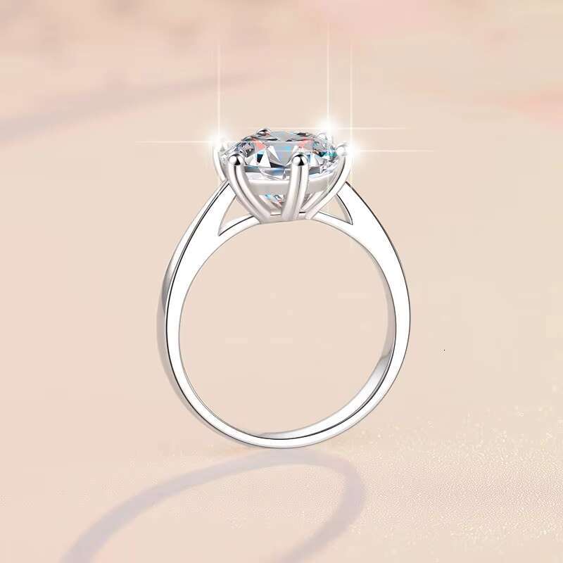 Fine Jewel With GRA Certified Engagement Gift 1/2/3 Ct D Color VVs1 Moissanite Ring S925 Sterling Silver Ring Band of Wedding