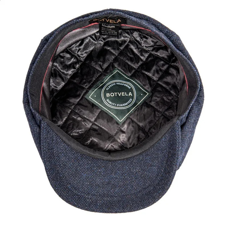 BOTVELA Mens 8 Piece Wool Blend sboy Flat Cap Gatsby Retro Hat Driving Caps Baker Boy Hats Women Boina 005 250403