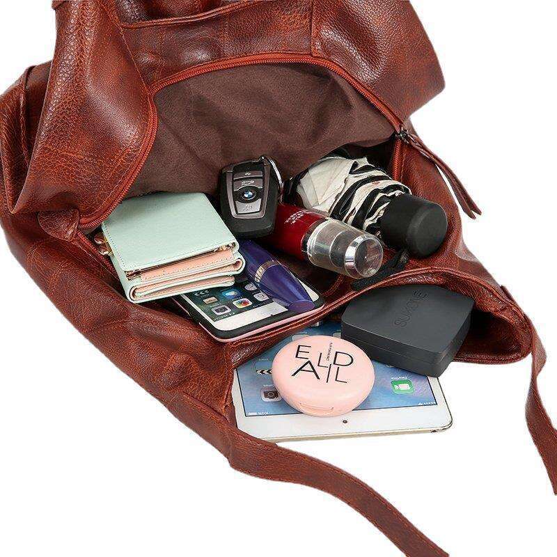 Baobao 2025New Soft Leather Shoulder Large Capacity Versatile Fashion Crossbody Bag Korean Version Women's Handbag