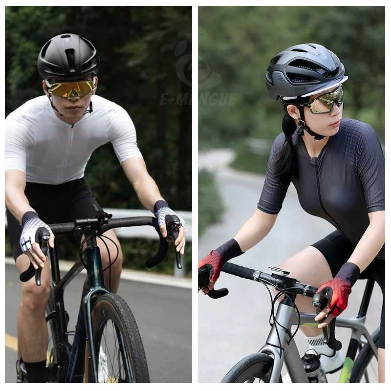 Cycling Half Finger Gloves Spring Summer Non-Slip Breathable Ice Silk Wrist Support 5MM Gel Padded Cycling Gloves for Men WomenC250412