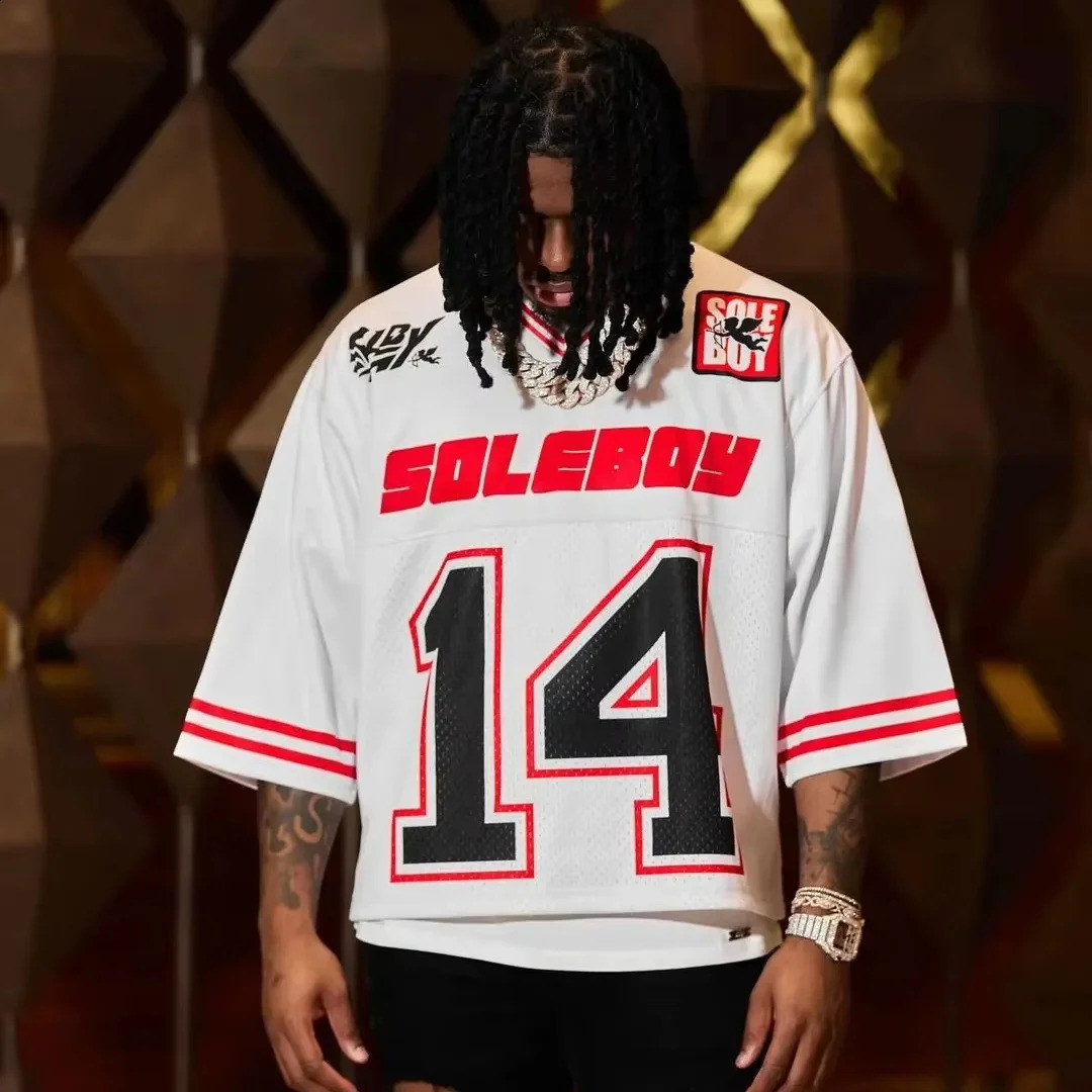 Summer fashion retro street sports splicing style mens short sleeved Harajuku Y2K hiphop casual oversized top 250407