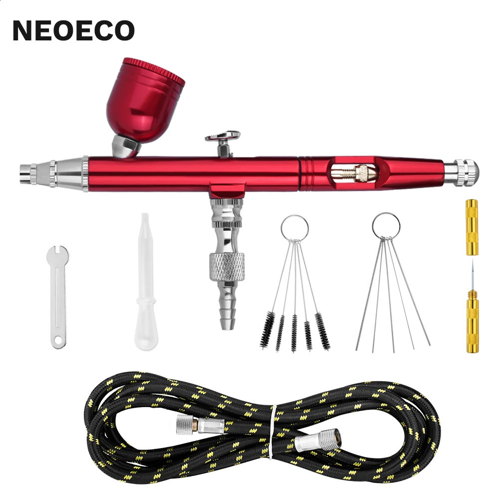 Airbrush Tool Dual Action Gravity Feed 0.m Nozzle Spray Gun Cake Decorating Brushes For Makeup Nail Manicure Tatoo Paint Straw 250409