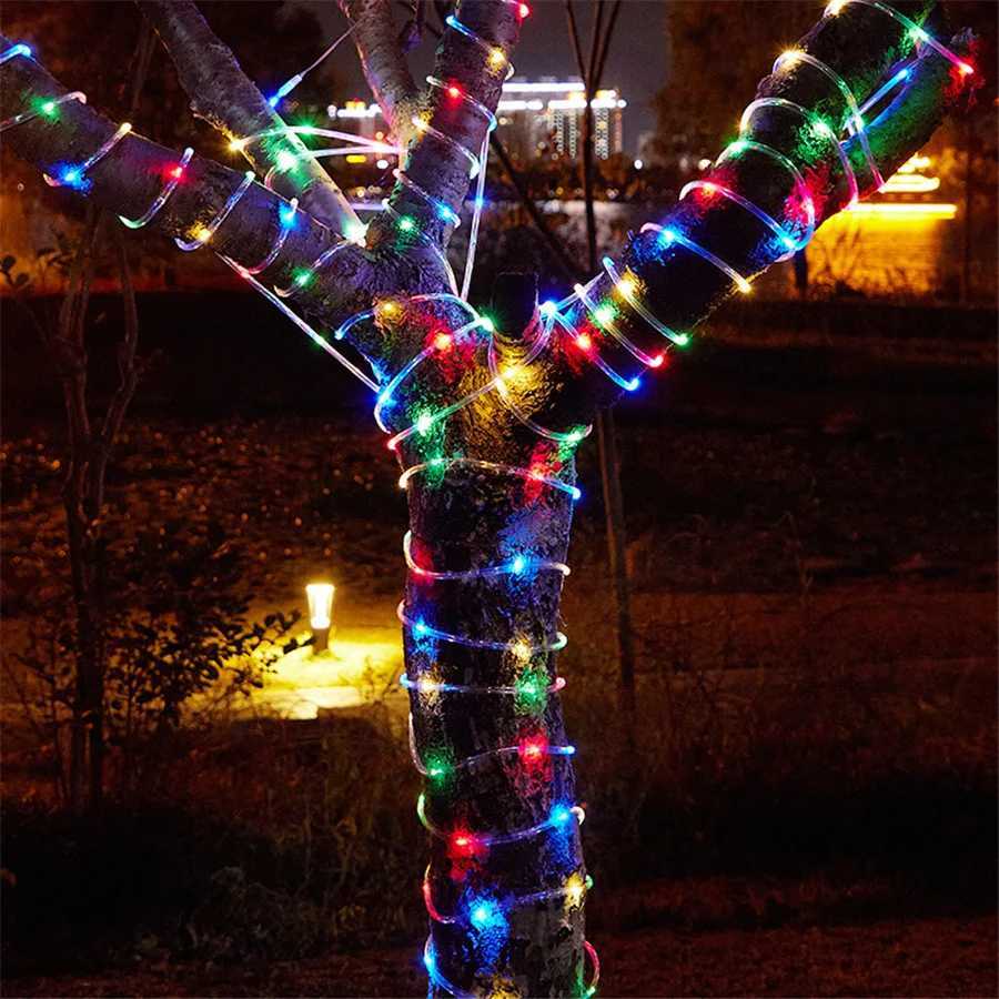 10M 20M 30M LED Tube Rope String Light Outdoor Waterproof 8 Modes Christmas Garland Fairy Lights for Garden Yard Path Tree Decor M251113