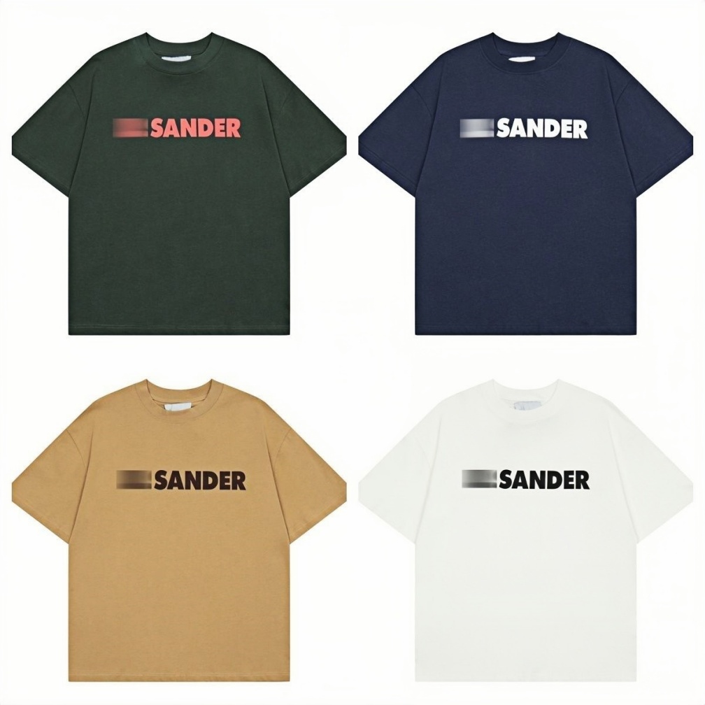 jil sanders shirt Designer Cotton T Shirt Letter Print Graphic Tee Vintage Hip Hop Loose Sports Short Sleeve Tops Men Streewear Stushirts tshirts size S-XL
