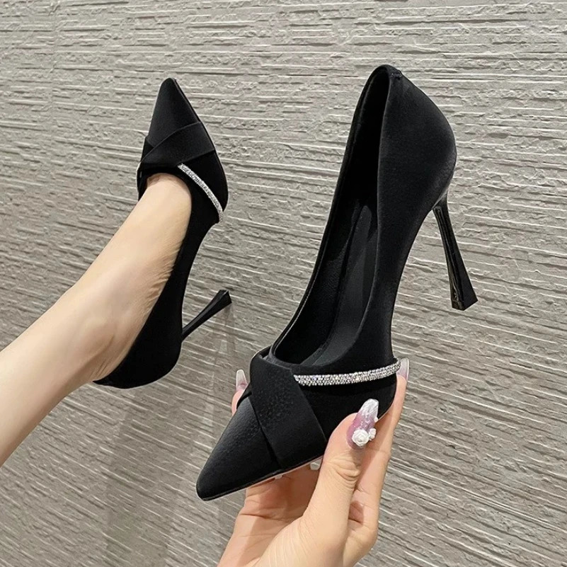 2025 Summer French patent leather pumps for women shoes sex pumps high heels shoes 251113