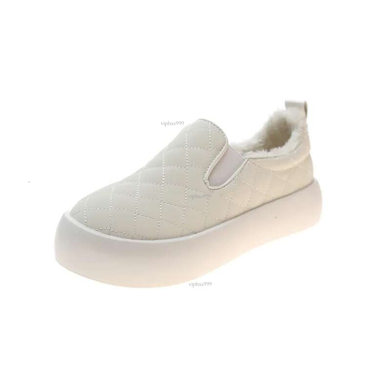 2025 New Designer Shoes Outdoor Waterproof Lazy Fur With Plush Warm Winter Wear Fashionable Women's Flat Cotton Shoes