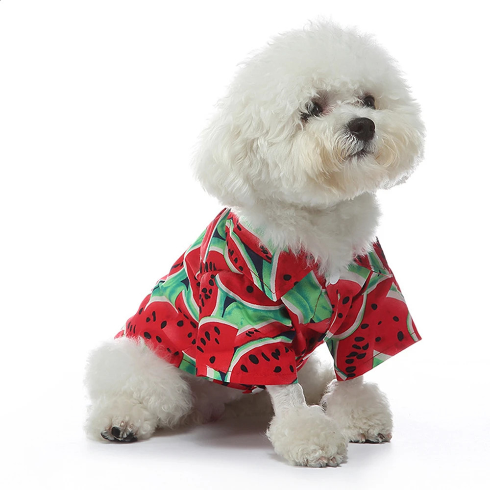 Fruit Printed Dog Shirts Pet Clothes For Dog T-shirt Thin Coat Jacket Puppy Cat Clothing for Small Dogs Poodle Schnauzer Outfits 250407
