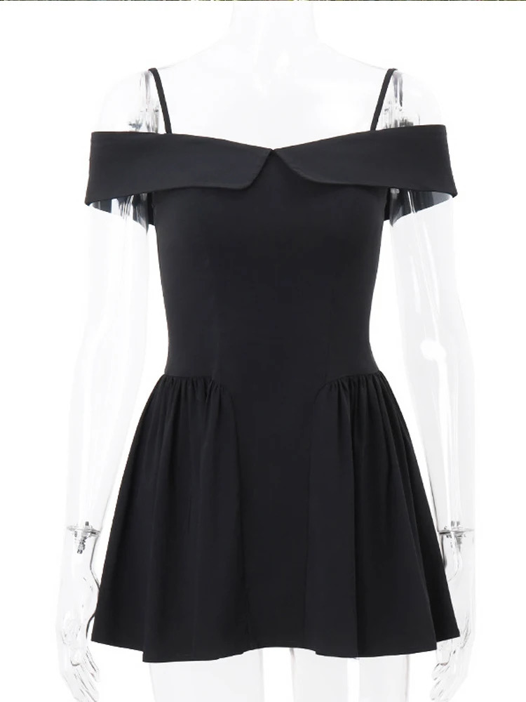 Avrilyan black backless pleated Pelated sexy womens clothing Robes elegant evening dress mini summer dress Vestidos 250411