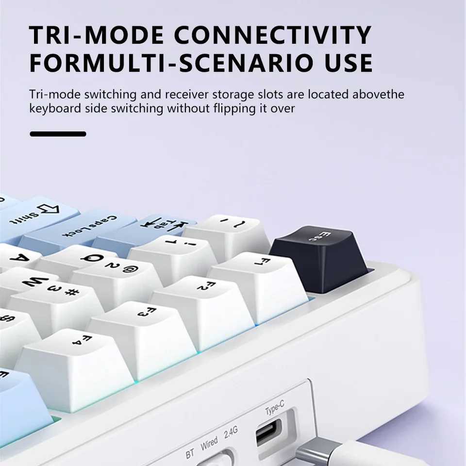 AULA F75 MAX Gaming Mechanical Keyboard 75 Wired/Bluetooth/24G Hot-Swap RGB E-sports Keyboard with TFT Screen for PC/Mac L251113