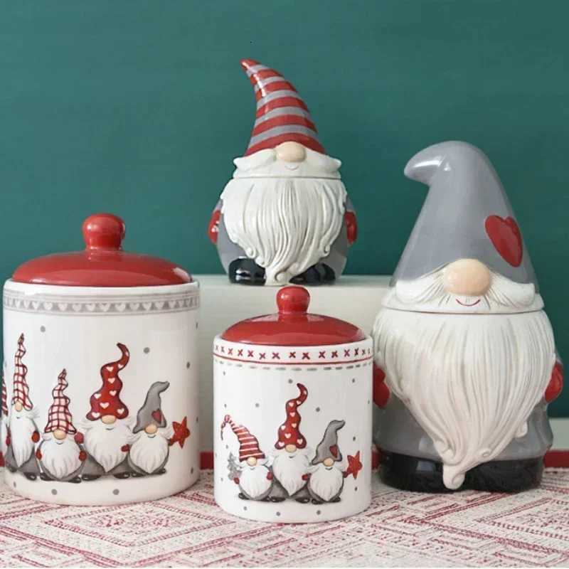 Christmas Christmas Day Cutlery Set Santa Claus Dish Embossed Rice Salad Bowl Ceramic Flat Plate Cup Teapot Christmas Tree Tableware Gift Y251113