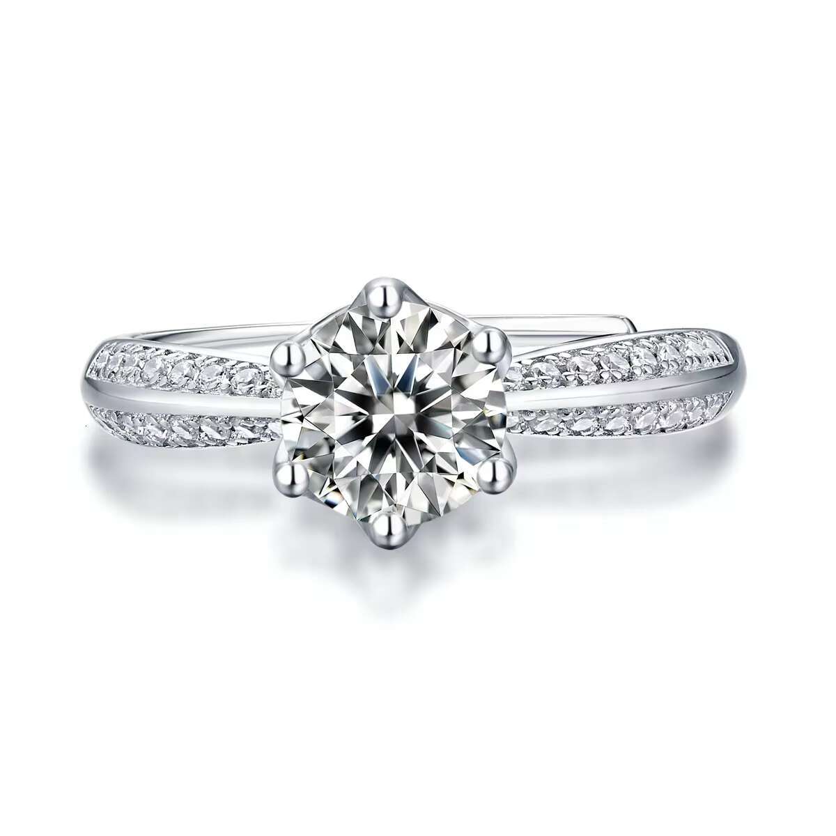 Luxury 925 Silver Moissanite Diamond Wedding Rings Fine Jewelry Moissanite Ring
