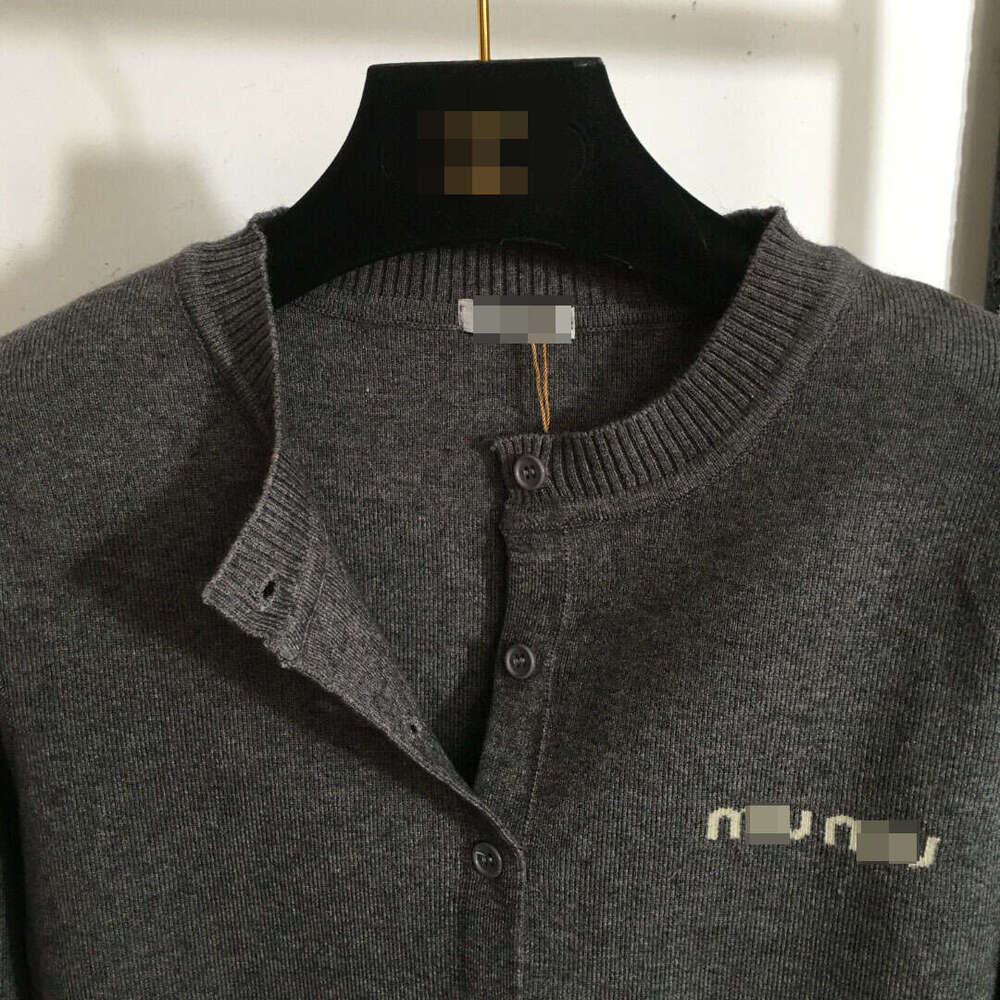 Designer clothing 25 Nanyou New Sports Set Simple Letter Long Sleeve Knitted Cardigan+High Waist Wide Leg Pants