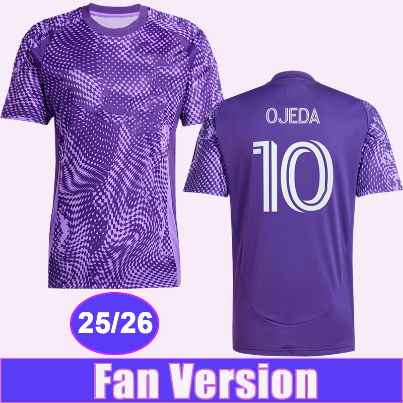 25 26 L.MURIEL Mens Soccer Jerseys JANSSON OJEDA McGUIRE PASALIC OrlANdo Home City Football Shirts Short Sleeve Adult Uniforms