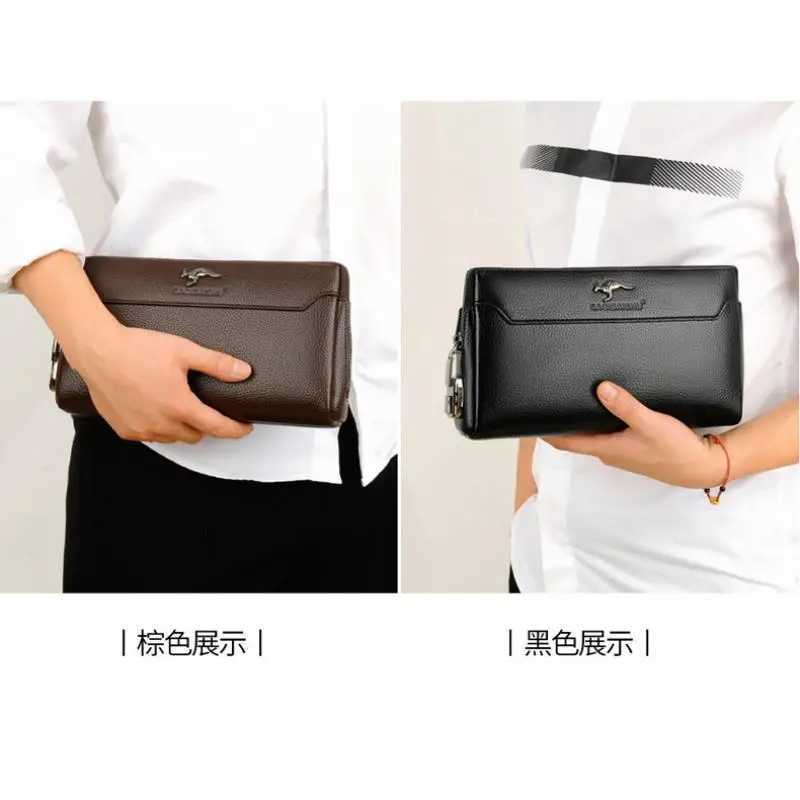New Mens Lg Business Wallet PU Leather Buckle Zipper Handbag Mobile Bag Mey Organizer Fiable Casual Cluh for Men Y251113