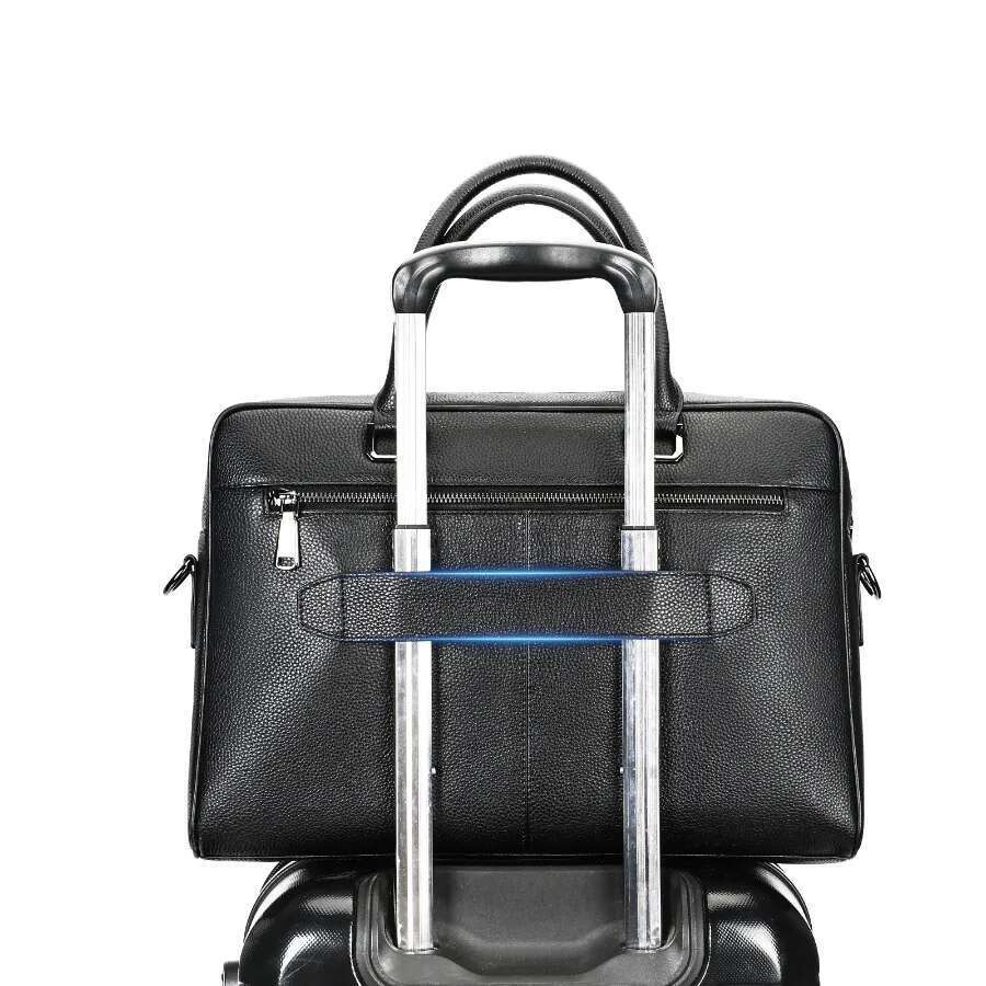 Business shoulder bags men women messenger bag cow leather big capacity 15 inch laptop office handbag